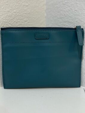 Furla x EVA Air Teal Zip Pouch Airline Amenity Travel Case